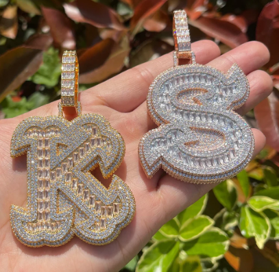 LUXIIVA® ICED OUT INITIAL NECKLACE(Ready to Ship)