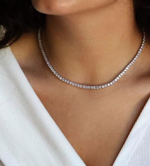 LUXIIVA® 3MM TENNIS NECKLACE