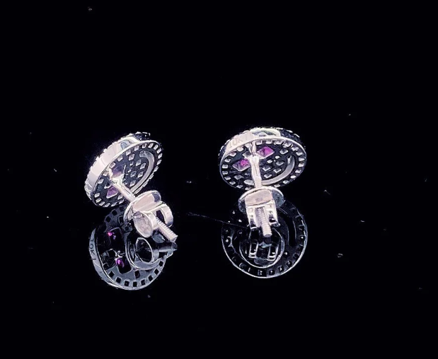 LUXIIVA® SMILEY FACE MOISSANITE STUD EARRINGS(Ready to Ship)