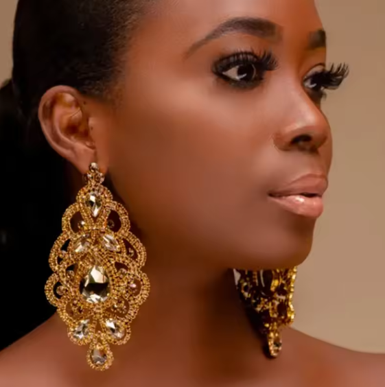 LUXIIVA® ROYAL FILIGREE STATEMENT EARRINGS(Ready to Ship)