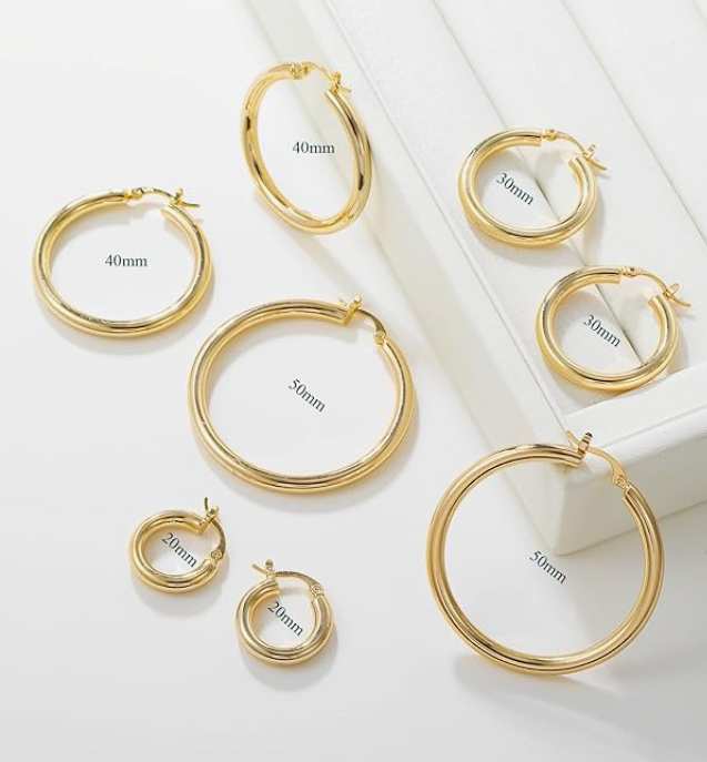 LUXIIVA® CHUNKY GOLD HOOPS (Ready to Ship)