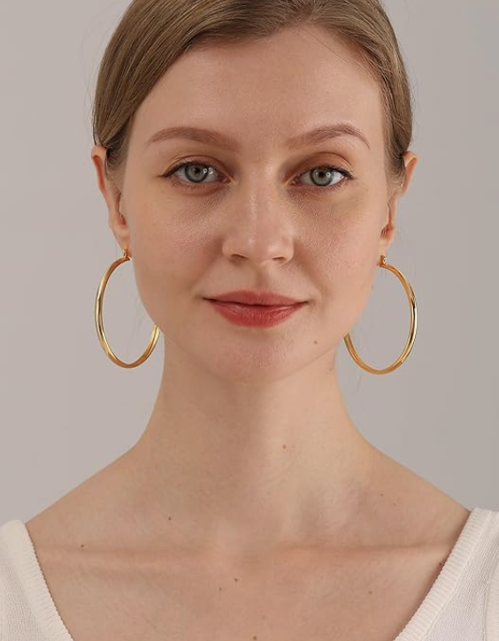 LUXIIVA® CHUNKY GOLD HOOPS (Ready to Ship)