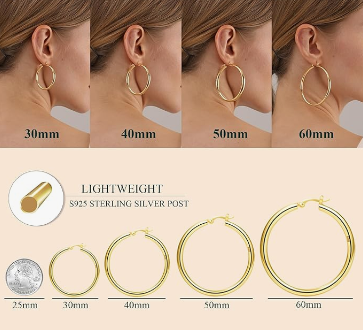 LUXIIVA® CHUNKY GOLD HOOPS (Ready to Ship)