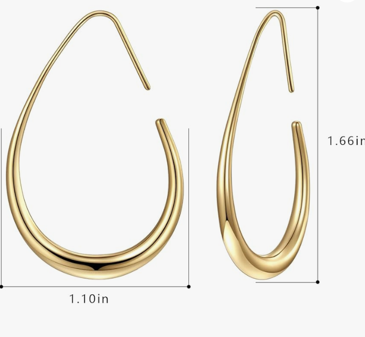 LUXIIVA® OVAL TEARDROP EARRINGS (Ready to Ship)