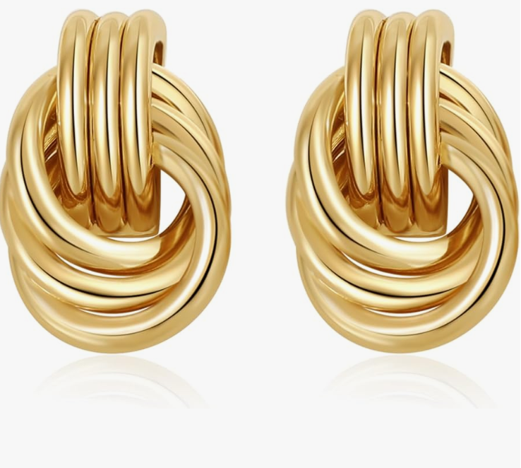 LUXIIVA® CHIC KNOT STATEMENT EARRING (Ready to Ship)