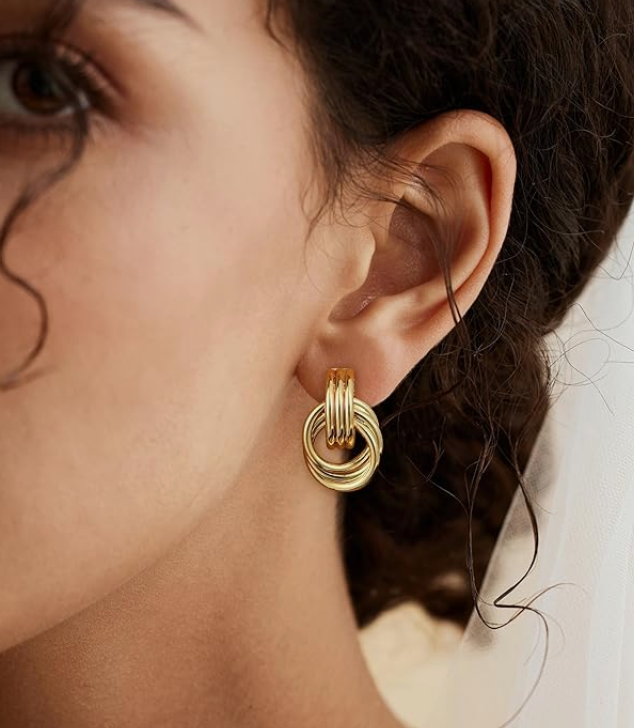 LUXIIVA® CHIC KNOT STATEMENT EARRING (Ready to Ship)