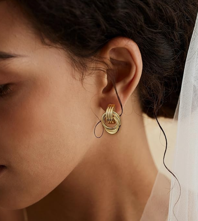 LUXIIVA® CHIC KNOT STATEMENT EARRING (Ready to Ship)