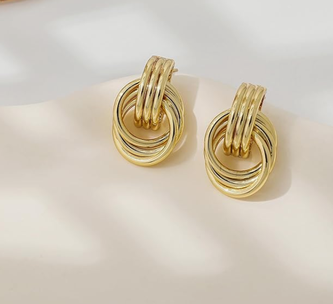LUXIIVA® CHIC KNOT STATEMENT EARRING (Ready to Ship)