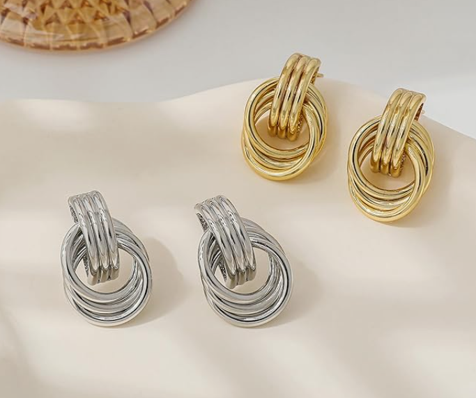 LUXIIVA® CHIC KNOT STATEMENT EARRING (Ready to Ship)