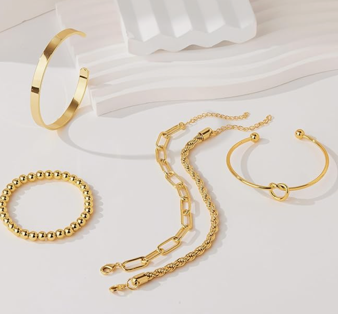 LUXIIVA® GOLD BRACELET STACK (Ready to Ship)-$5/Count