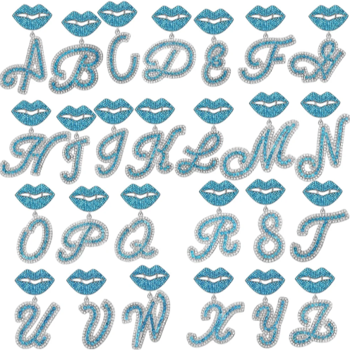 LUXIIVA® BLUE LIPS INITIAL PENDANT(Ready to Ship)