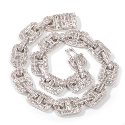 LUXIIVA® LINKED UP BAGUETTE NECKLACE(Ready to Ship)