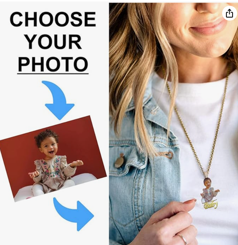 LUXIIVA® COLOUR CUSTOM PICTURE NECKLACE
