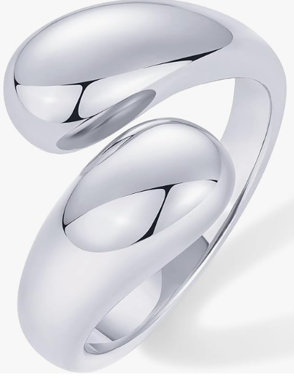 LUXIIVA® CHUNKY OPEN CROSS OVER RING