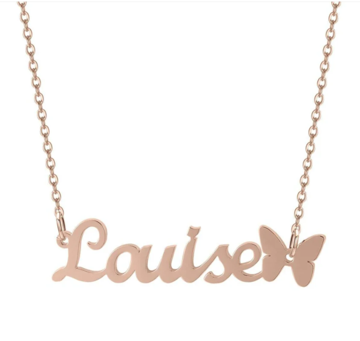 LUXIIVA® LOUISE BUTTERFLY NAME NECKLACE