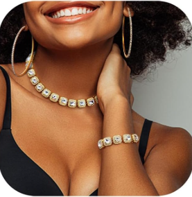 LUXIIVA® 3 PCS ELLA NECKLACE & BRACELET SET (Ready to Ship)