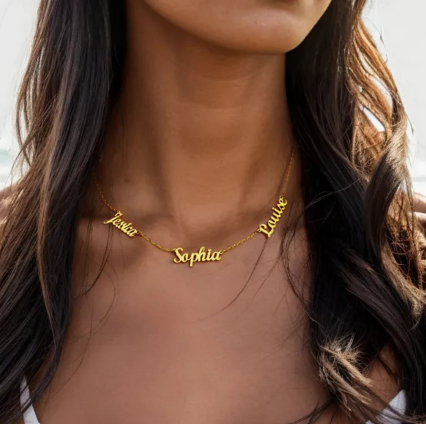 LUXIIVA Multi Name Custom Necklace - additional view 11 of necklace