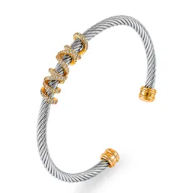 LUXIIVA® SPIRAL MESH BANGLE (Ready to Ship)