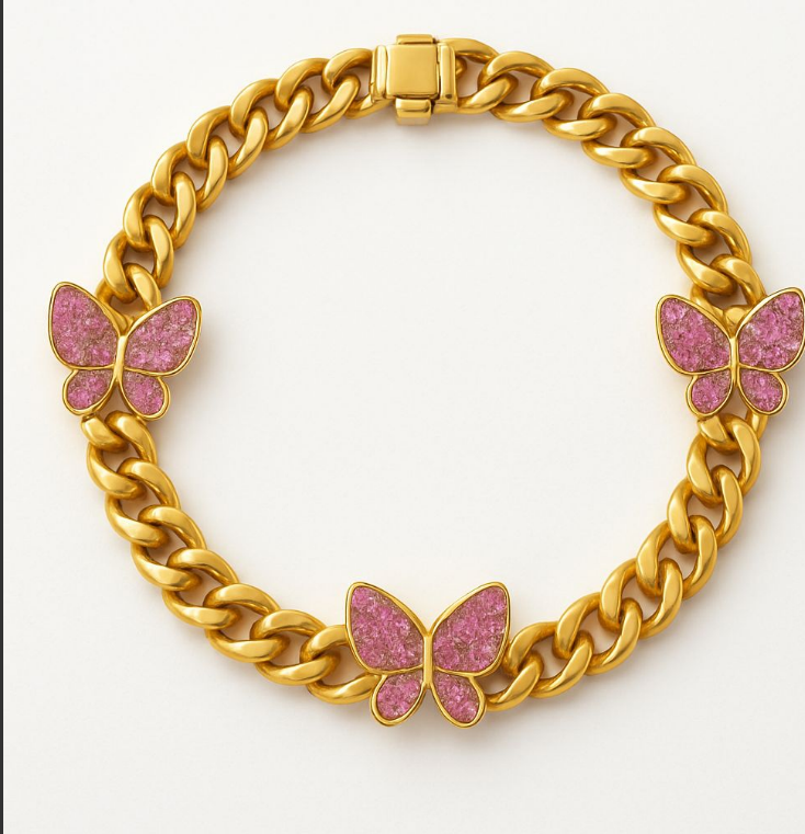 LUXIIVA® CUBAN BUTTERFLY ANKLET (Ready to Ship)
