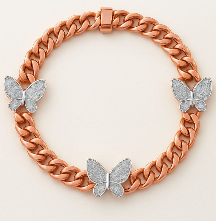 LUXIIVA® CUBAN BUTTERFLY ANKLET (Ready to Ship)