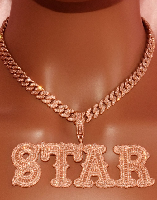 LUXIIVA Milani Bold Letter Necklace - additional view 19 of necklace