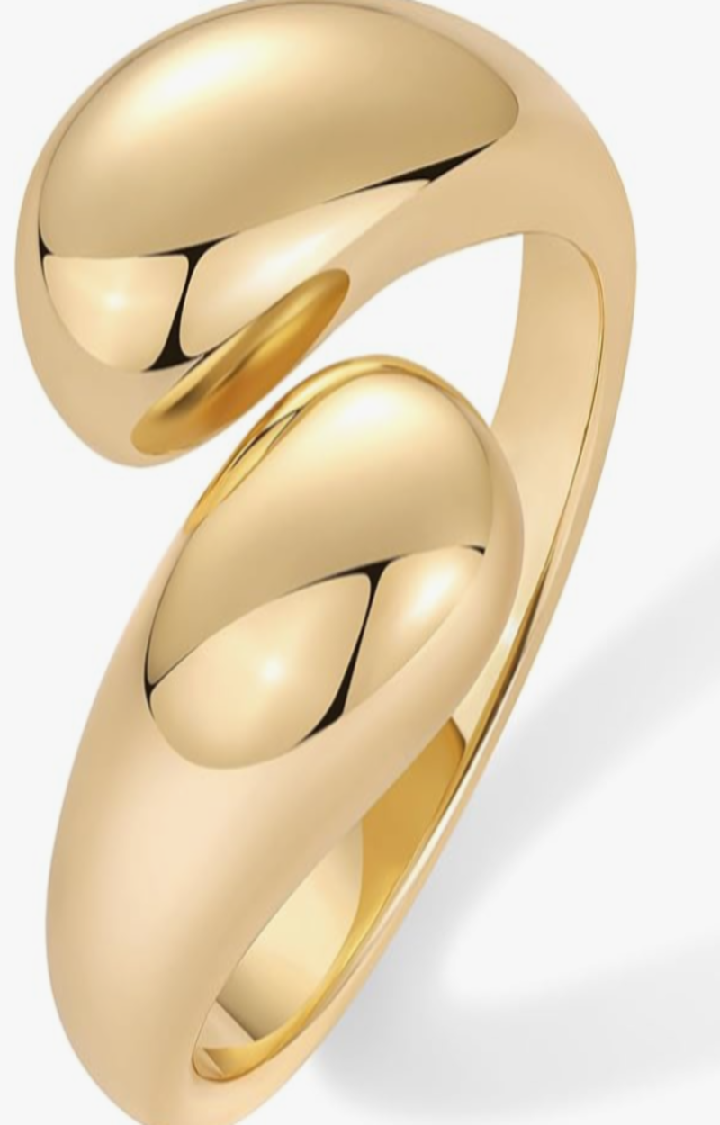 LUXIIVA® CHUNKY OPEN CROSS OVER RING