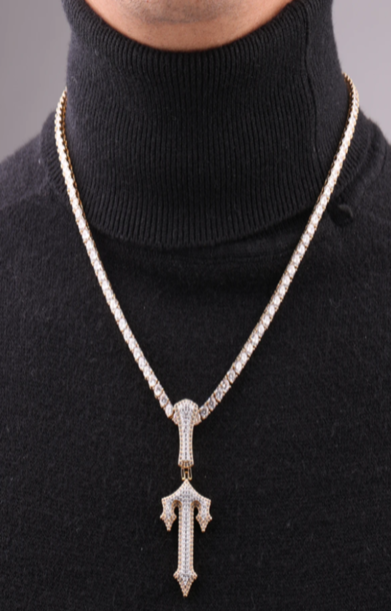 LUXIIVA® TRAP RAPPER STAR INITIAL NECKLACE