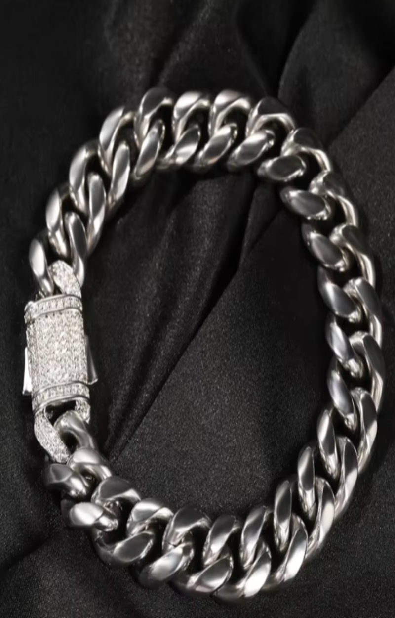 LUXIIVA® ANITA 12MM CUBAN BRACELET(Ready to Ship)