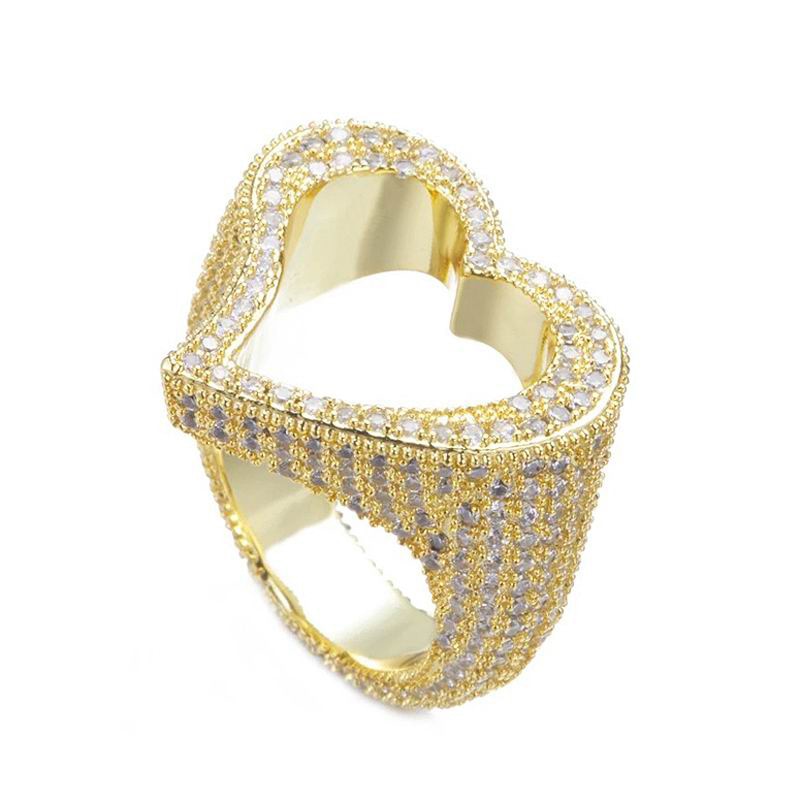 SOPHIA HOLLOW HEART CZ RING(Ready to Ship)