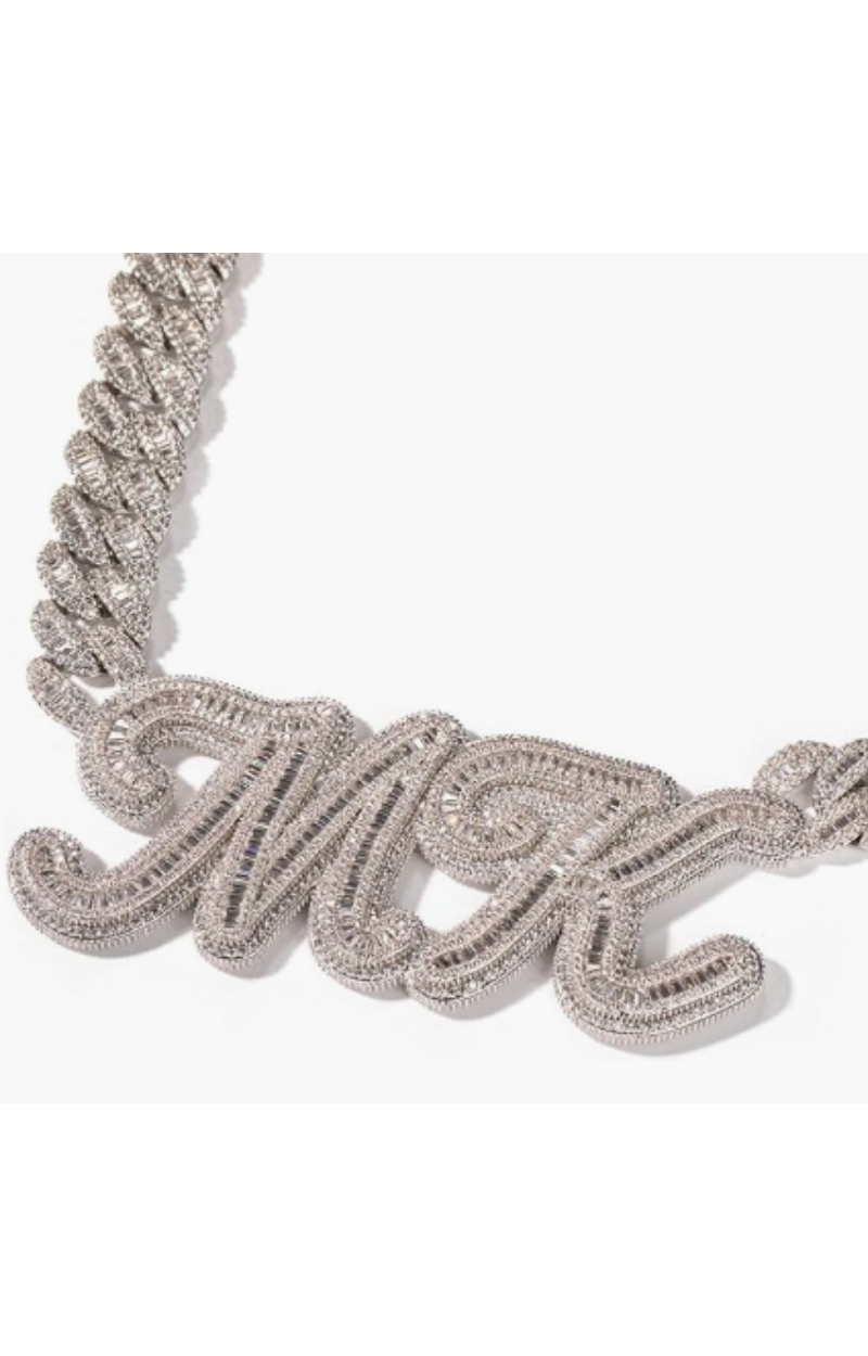 LUXIIVA® TESSY DOUBLE BLOCK LETTERS NECKLACE