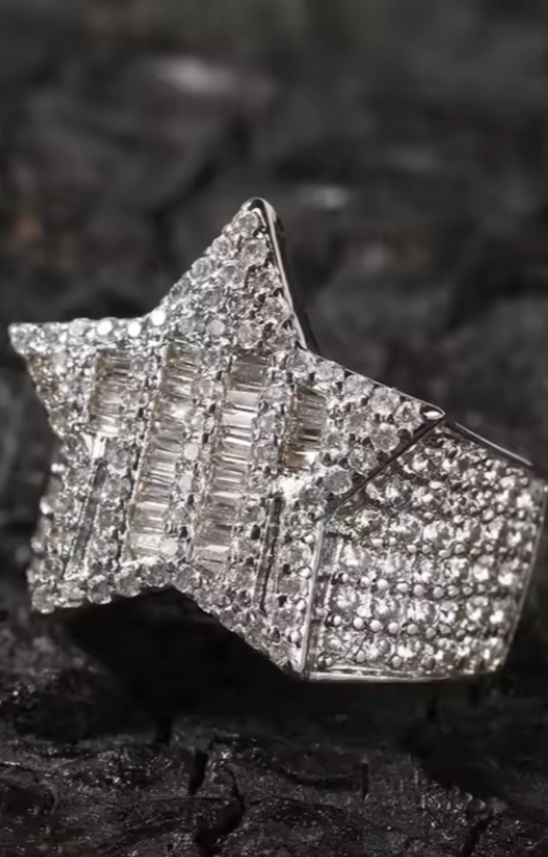 LUXIIVA® ICED STAR RING(Ready to Ship)