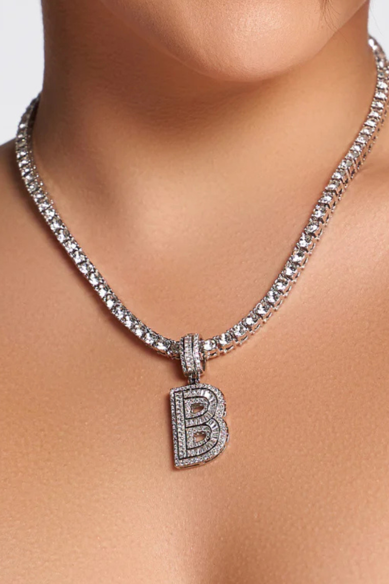 LUXIIVA® BUBBLE BLING INITIAL NECKLACE (Ready to Ship)