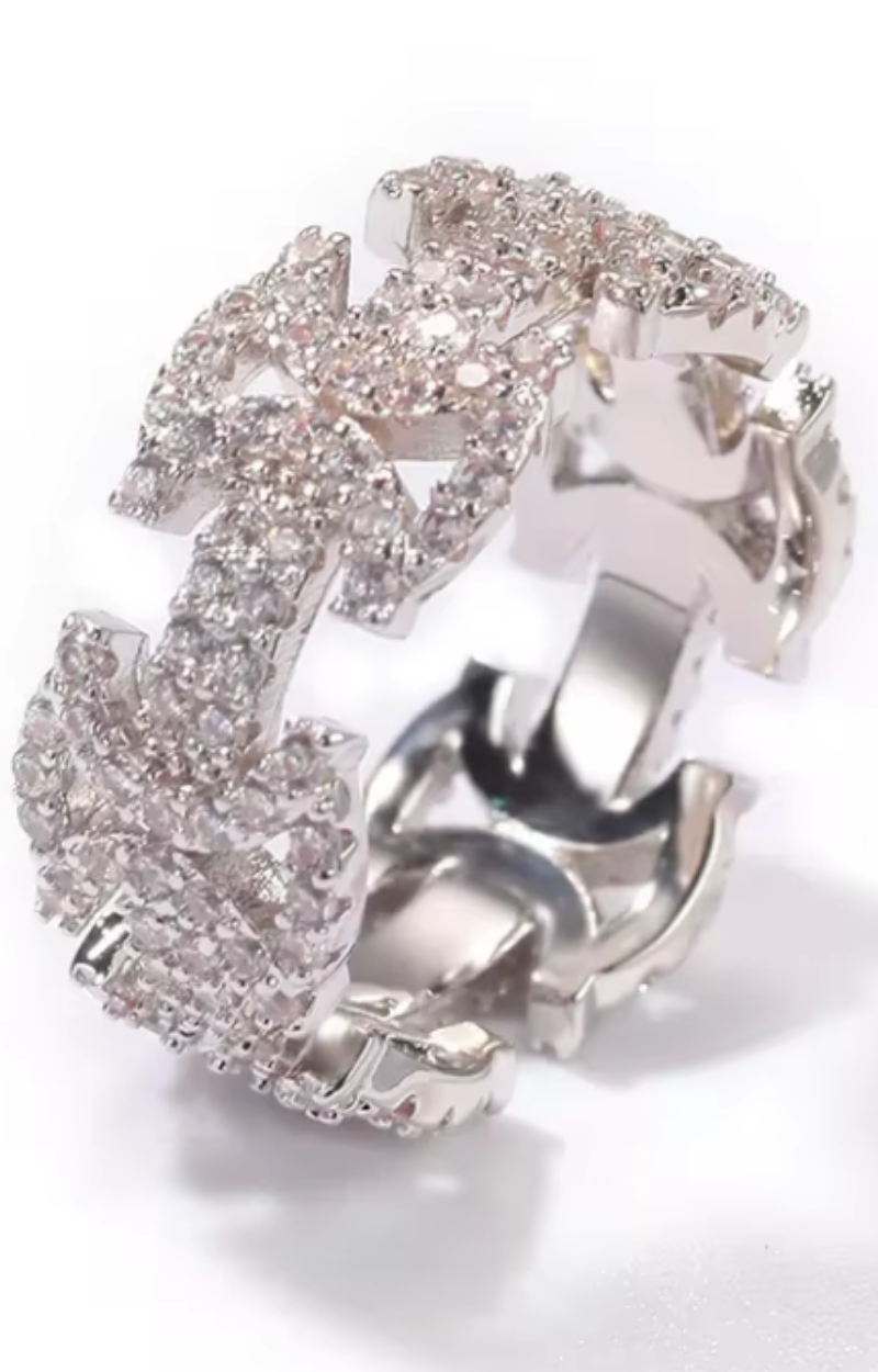 LUXIIVA® ICED OUT ETERNITY RING(Ready to Ship)