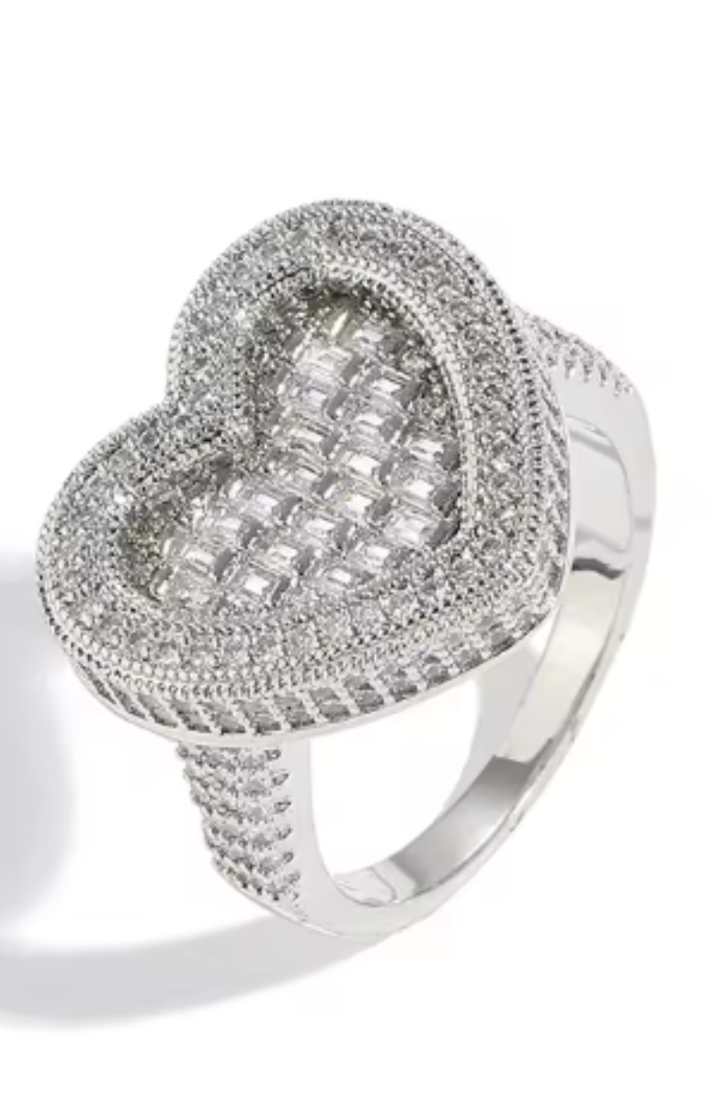 LUXIIVA® HEART BAGUETTE RING(Ready to Ship)