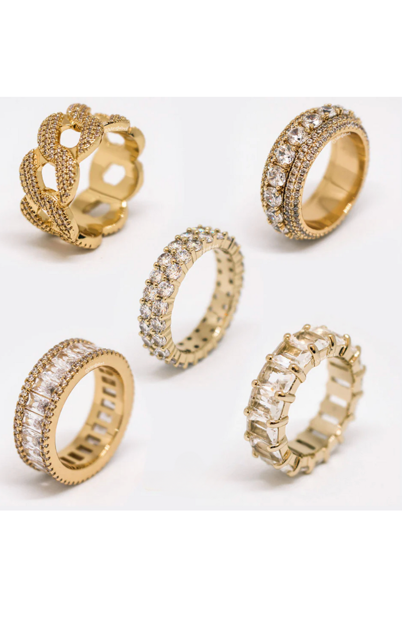 5 PCS Baddie Ring Set(Ready to Ship)