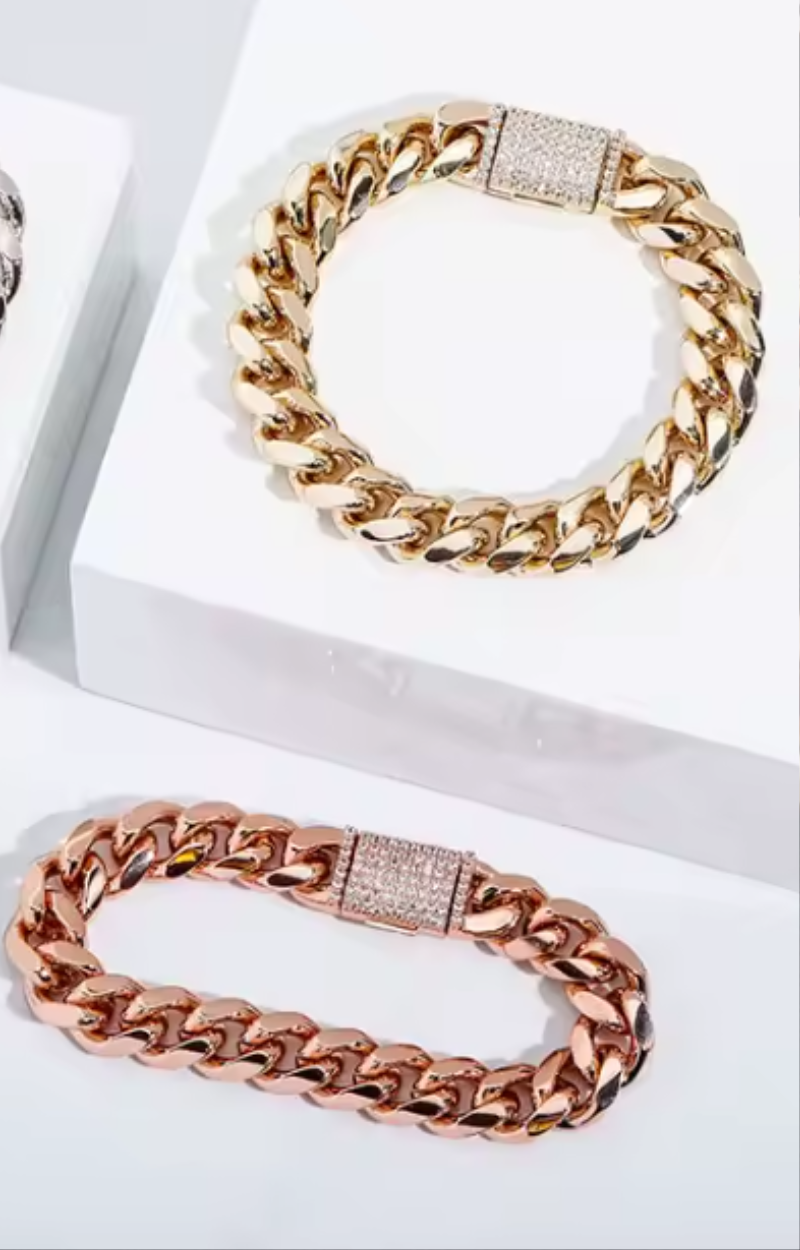 LUXIIVA® ANITA 12MM CUBAN BRACELET(Ready to Ship)