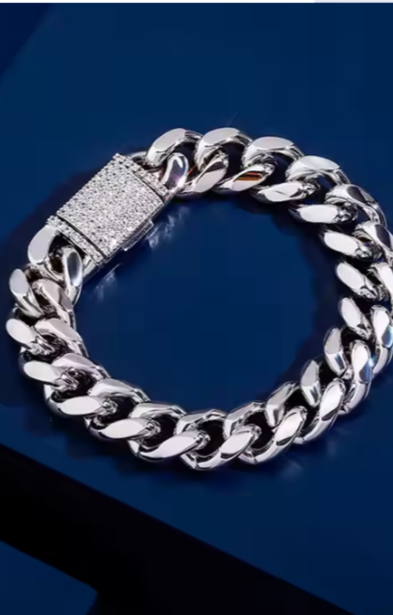 LUXIIVA® ANITA 12MM CUBAN BRACELET(Ready to Ship)