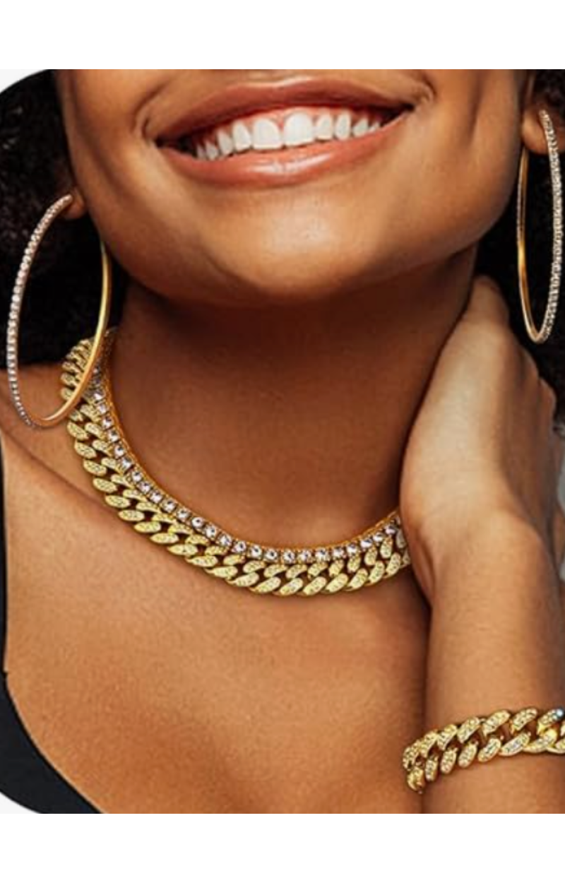 4 PCS SUZIE NECKLACE & BRACELET & HOOP SET (Ready to Ship)