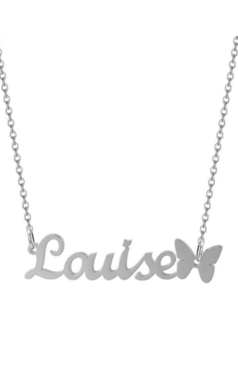 LUXIIVA® LOUISE BUTTERFLY NAME NECKLACE