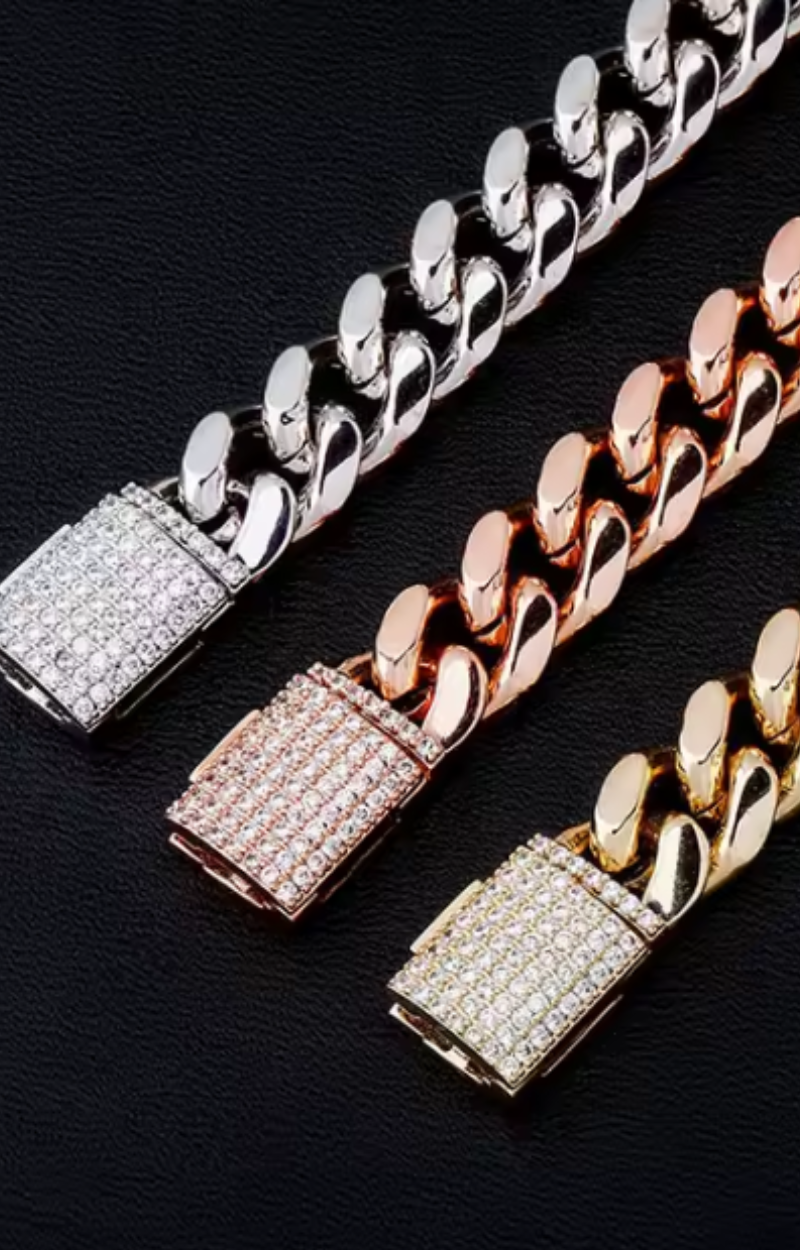LUXIIVA® ANITA 12MM CUBAN BRACELET(Ready to Ship)