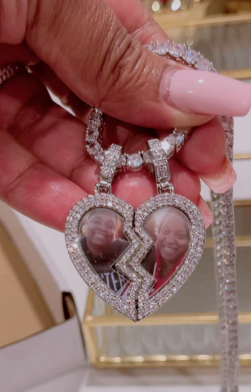 LUXIIVA® BROKEN HEART CUSTOM PICTURE PENDANT