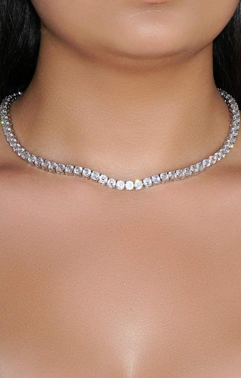 3MM-5MM ICY TENNIS NECKLACE(Ready to Ship)