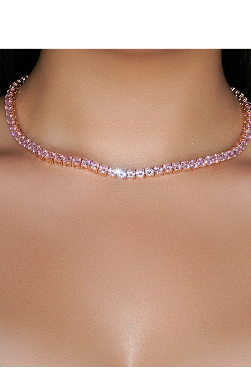 3MM-5MM ICY TENNIS NECKLACE(Ready to Ship)