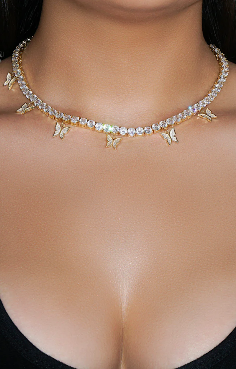LUXIIVA® ICY BUTTERFLY TENNIS NECKLACE(Ready to Ship)