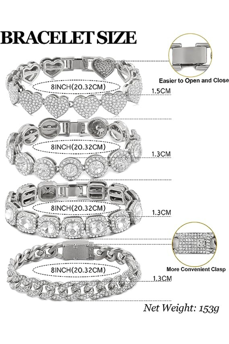 LUXIIVA® 4 PCS MEGAN BRACELET STACK (Ready to Ship)-$6.25/Count