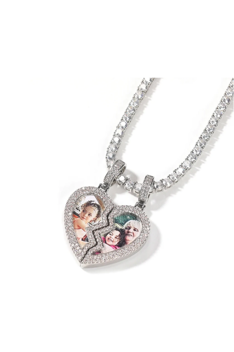 LUXIIVA® BROKEN HEART CUSTOM PICTURE PENDANT