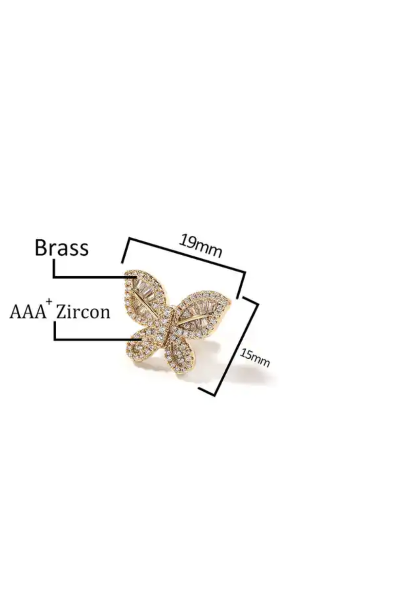 LUXIIVA® BUTTERFLY STUD EARRINGS (Ready to Ship)