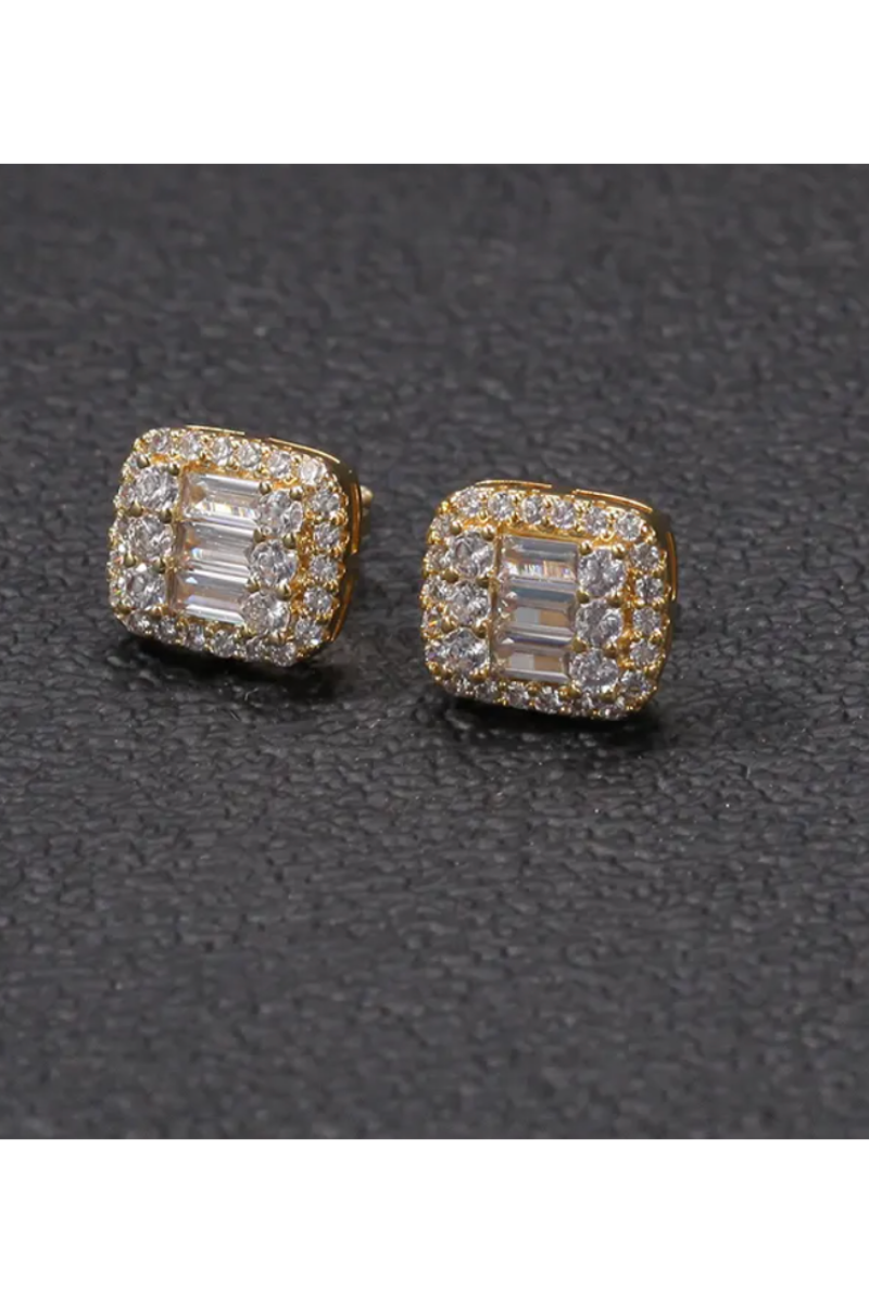 LUXIIVA®  18K BAUGUETTE CZ EARRINGS (Ready to Ship)
