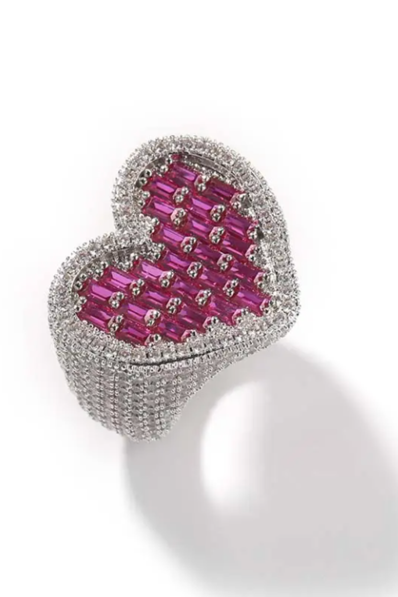 LUXIIVA® FINA HEART CZ RING- PINK(Ready to Ship)