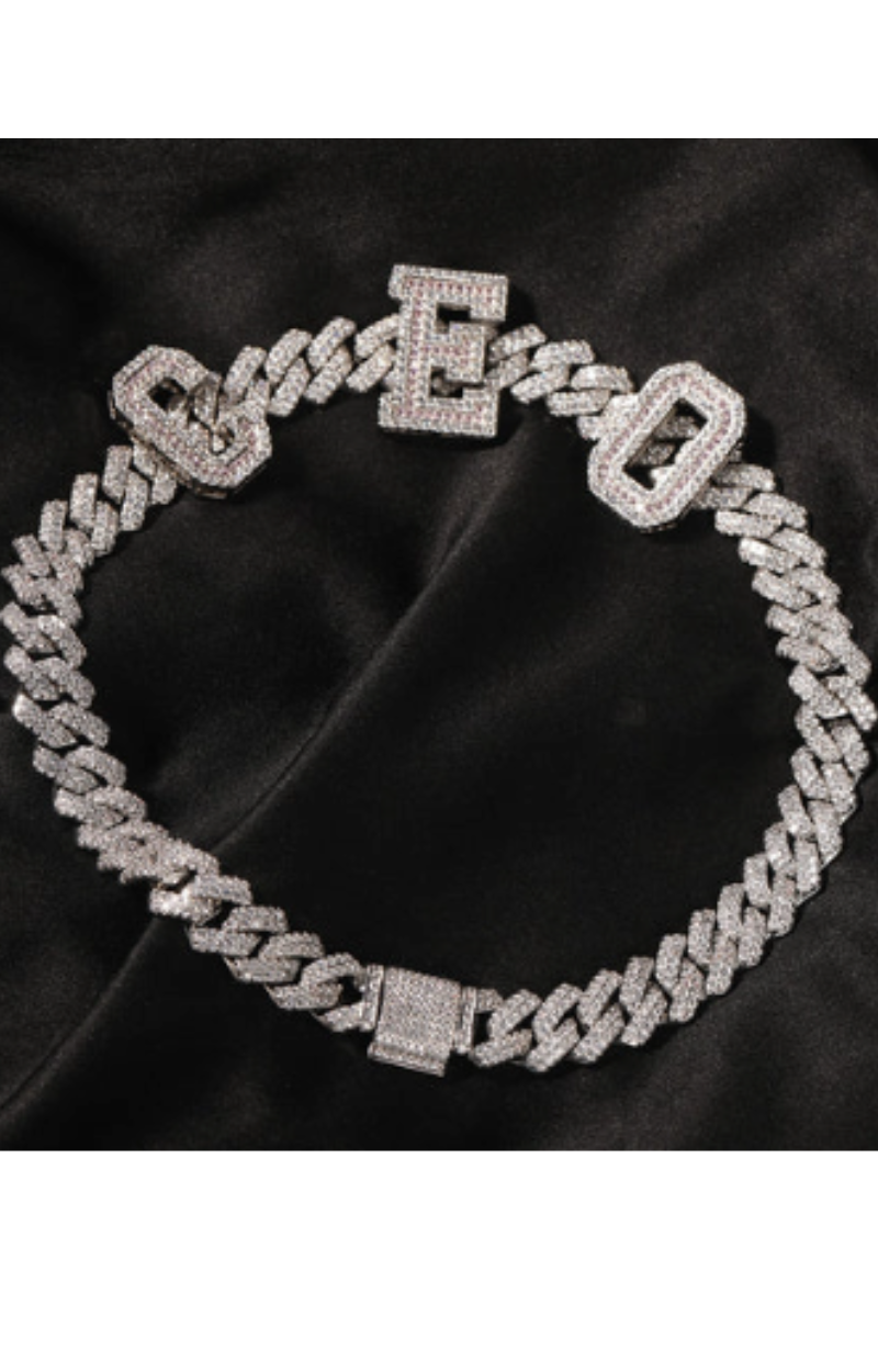 LUXIIVA Sherry Bold Name Necklace - necklace with gift box packaging